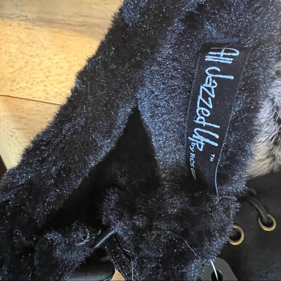 Fingerless gloves with Genuine Fur - Picture 2 of 5